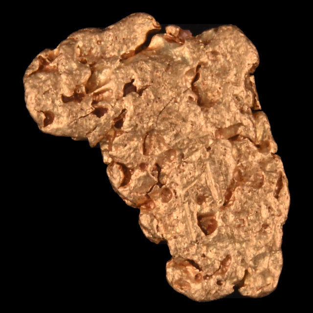 Goldnugget Nr. 26-0055 in der Nahaufnahme: Oberfläche und Struktur