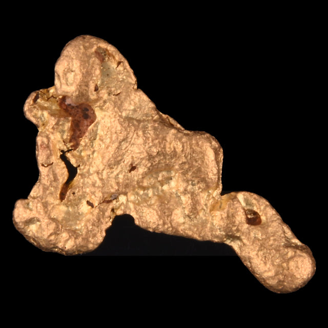 Goldnugget Nr. 26-0076 in der Nahaufnahme: Oberfläche und Struktur