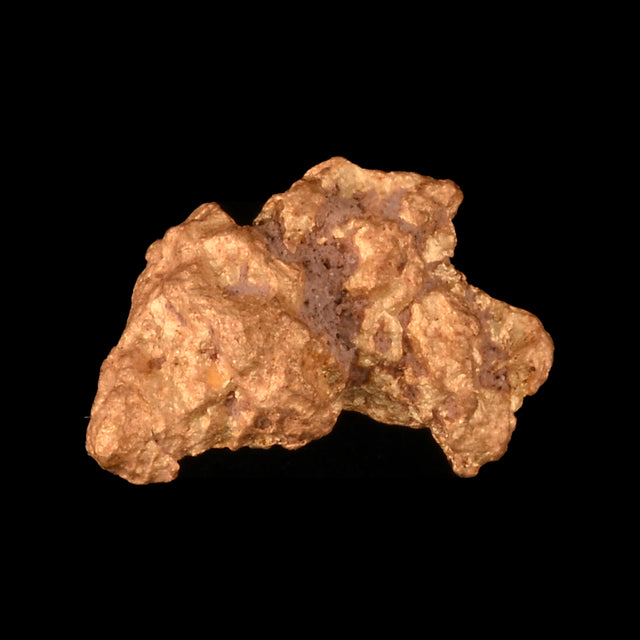 Goldnugget aus Leonora, Westaustralien, 0,49 g, Unikat Nr. 26-0319, freigestellt vor schwarzem Grund