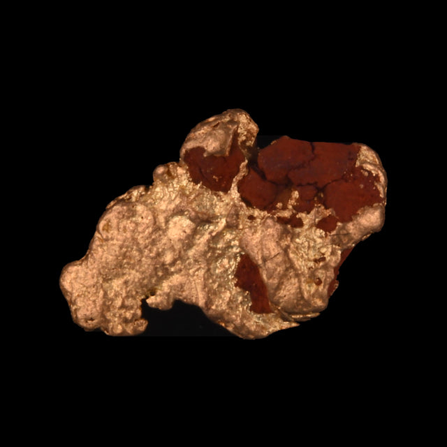 Goldnugget aus Leonora, Westaustralien, 0,51 g, Unikat Nr. 26-0190, freigestellt vor schwarzem Grund