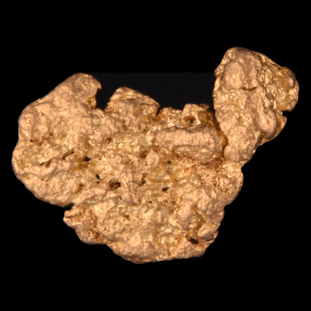 Goldnugget Nr. 26-0048 in der Nahaufnahme: Oberfläche und Struktur