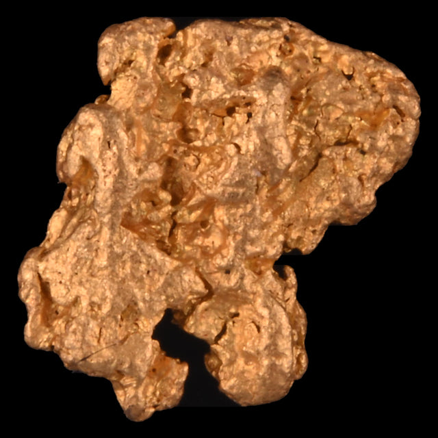 Goldnugget Nr. 26-0052 in der Nahaufnahme: Oberfläche und Struktur