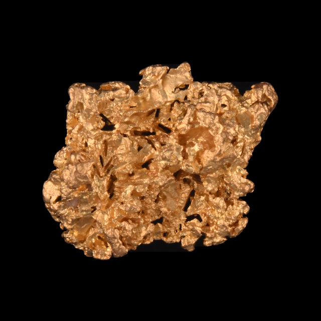 Goldnugget aus Leonora, Westaustralien, 0,53 g, Unikat Nr. 26-0122, freigestellt vor schwarzem Grund
