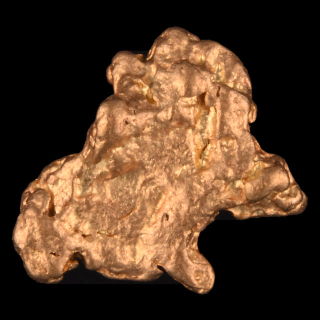 Goldnugget Nr. 26-0081 in der Nahaufnahme: Oberfläche und Struktur