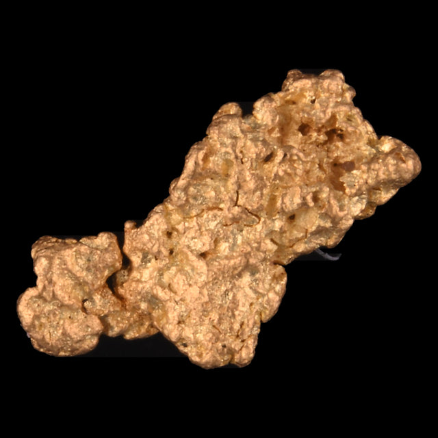 Goldnugget Nr. 26-0058 in der Nahaufnahme: Oberfläche und Struktur