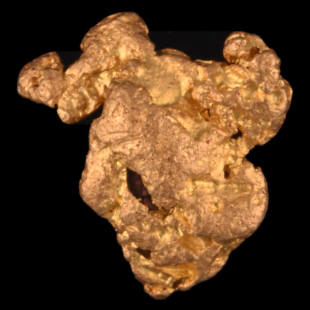 Goldnugget Nr. 26-0065 in der Nahaufnahme: Oberfläche und Struktur