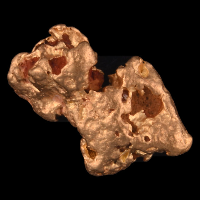 Goldnugget Nr. 26-0070 in der Nahaufnahme: Oberfläche und Struktur