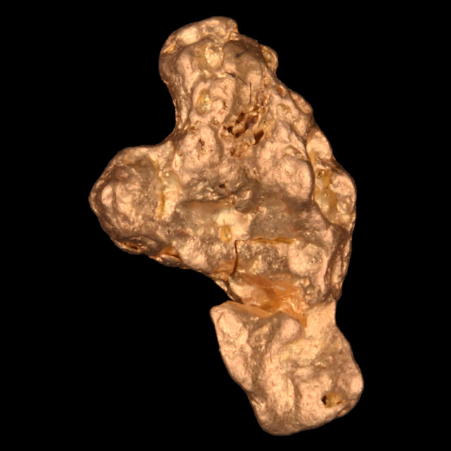 Goldnugget Nr. 26-0049 in der Nahaufnahme: Oberfläche und Struktur