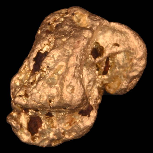 Goldnugget Nr. 26-0053 in der Nahaufnahme: Oberfläche und Struktur