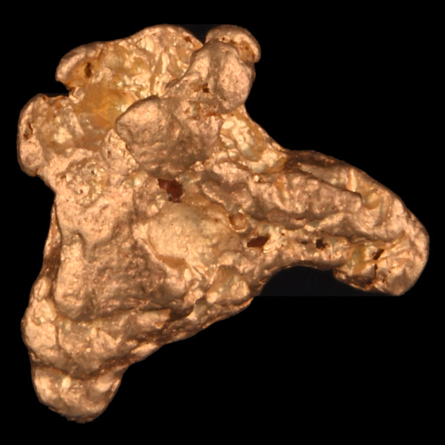 Goldnugget Nr. 26-0060 in der Nahaufnahme: Oberfläche und Struktur