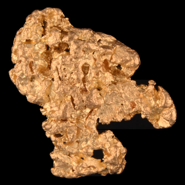 Goldnugget Nr. 26-0106 in der Nahaufnahme: Oberfläche und Struktur