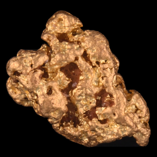 Goldnugget Nr. 26-0075 in der Nahaufnahme: Oberfläche und Struktur