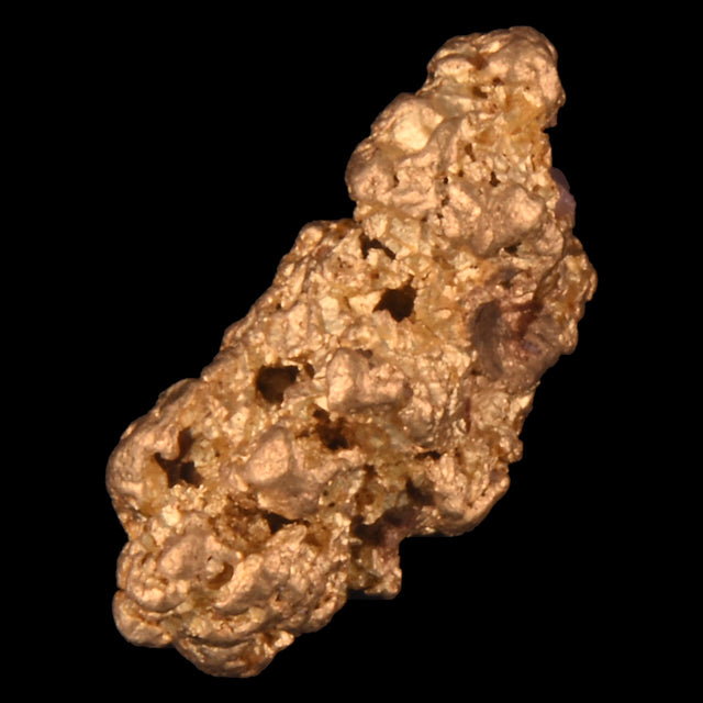 Goldnugget Nr. 26-0080 in der Nahaufnahme: Oberfläche und Struktur