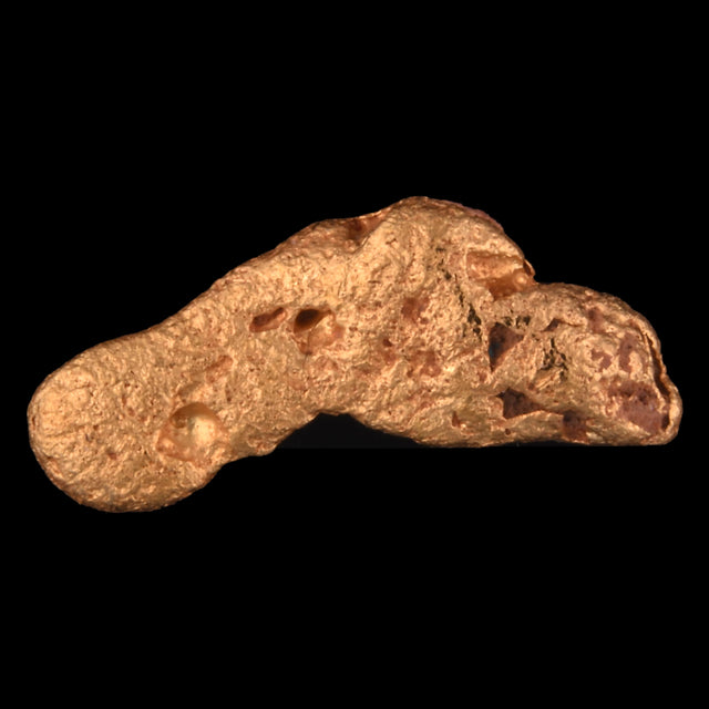 Goldnugget Nr. 26-0027 in der Nahaufnahme: Oberfläche und Struktur