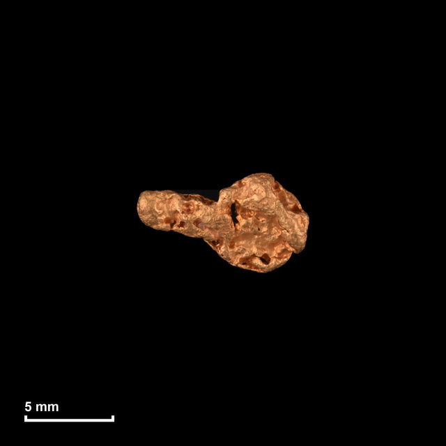 Goldnugget Nr. 26-0091 mit Maßstab: 9,6 × 5,6 mm bei 0,65 g