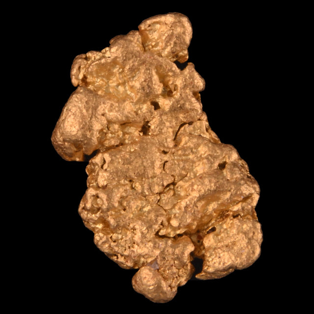 Goldnugget Nr. 26-0097 in der Nahaufnahme: Oberfläche und Struktur