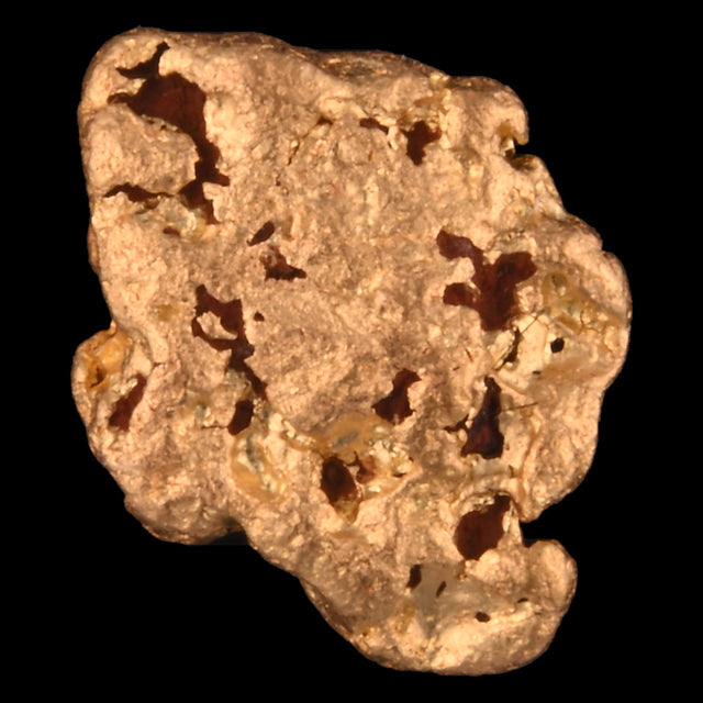 Goldnugget Nr. 26-0068 in der Nahaufnahme: Oberfläche und Struktur