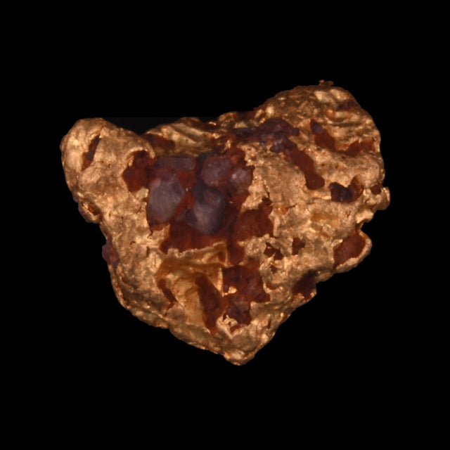 Goldnugget aus Leonora, Westaustralien, 0,81 g, Unikat Nr. 26-0187, freigestellt vor schwarzem Grund