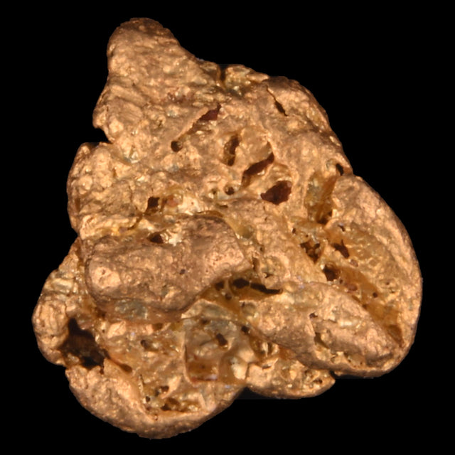 Goldnugget Nr. 26-0112 in der Nahaufnahme: Oberfläche und Struktur