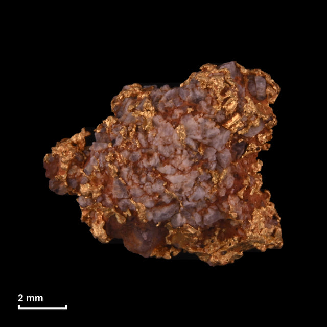 Goldnugget Nr. 26-0222 mit Maßstab: 9,8 × 8,4 mm bei 0,85 g