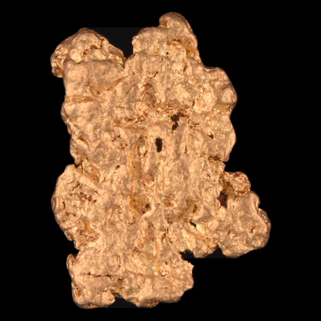Goldnugget Nr. 26-0107 in der Nahaufnahme: Oberfläche und Struktur