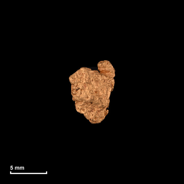 Goldnugget Nr. 26-0095 mit Maßstab: 8,5 × 6,2 mm bei 0,88 g
