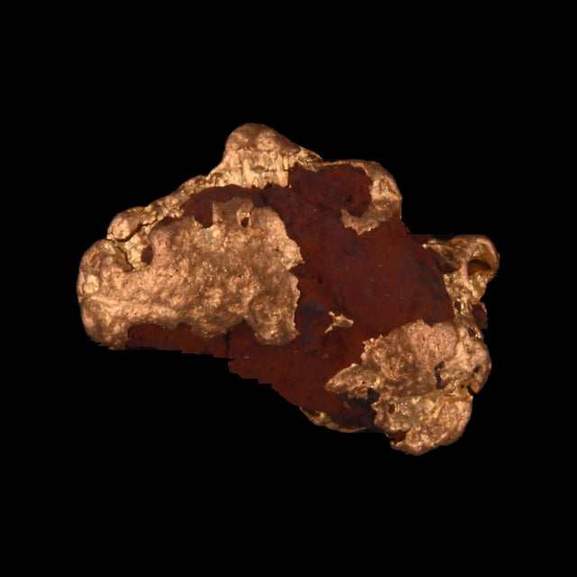 Goldnugget aus Leonora, Westaustralien, 0,89 g, Unikat Nr. 26-0188, freigestellt vor schwarzem Grund