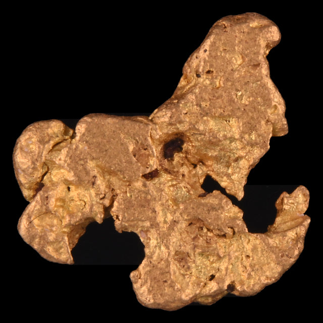 Goldnugget Nr. 26-0090 in der Nahaufnahme: Oberfläche und Struktur
