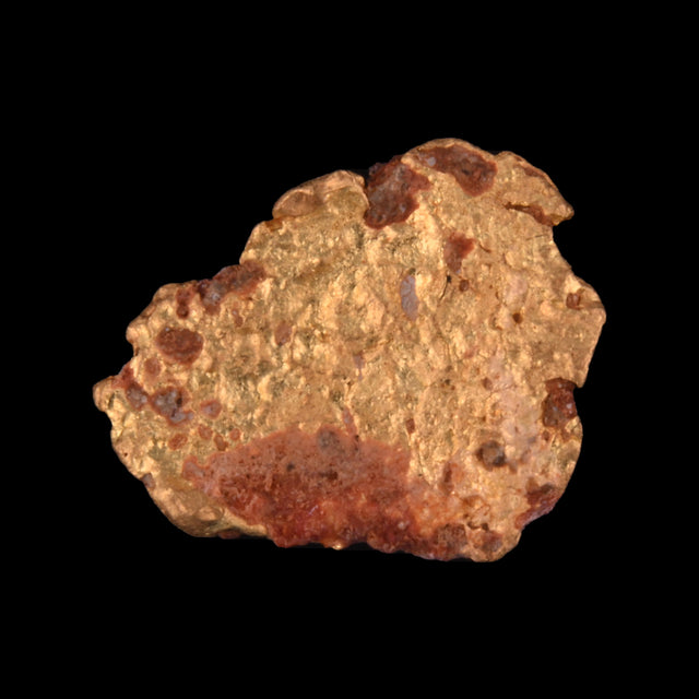 Goldnugget aus Leonora, Westaustralien, 0,92 g, Unikat Nr. 26-0173, freigestellt vor schwarzem Grund