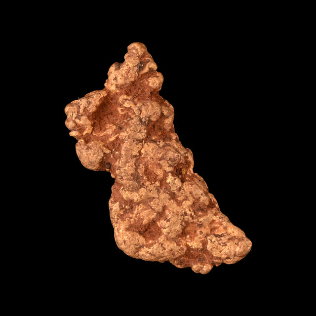 Goldnugget aus Leonora, Westaustralien, 0,95 g, Unikat Nr. 26-0304, freigestellt vor schwarzem Grund