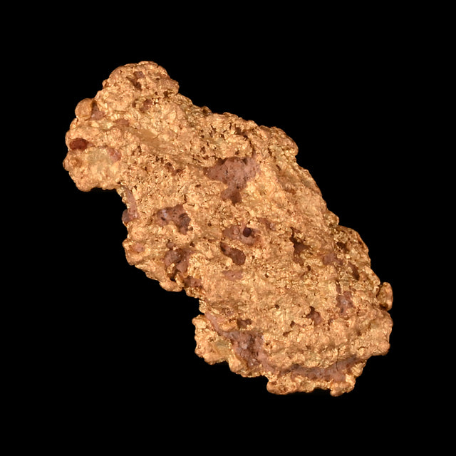 Goldnugget aus Leonora, Westaustralien, 0,96 g, Unikat Nr. 26-0330, freigestellt vor schwarzem Grund