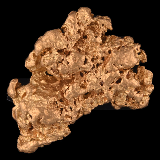 Goldnugget Nr. 26-0116 in der Nahaufnahme: Oberfläche und Struktur