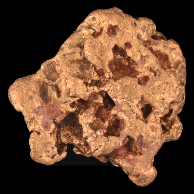 Goldnugget Nr. 26-0002 in der Nahaufnahme: Oberfläche und Struktur
