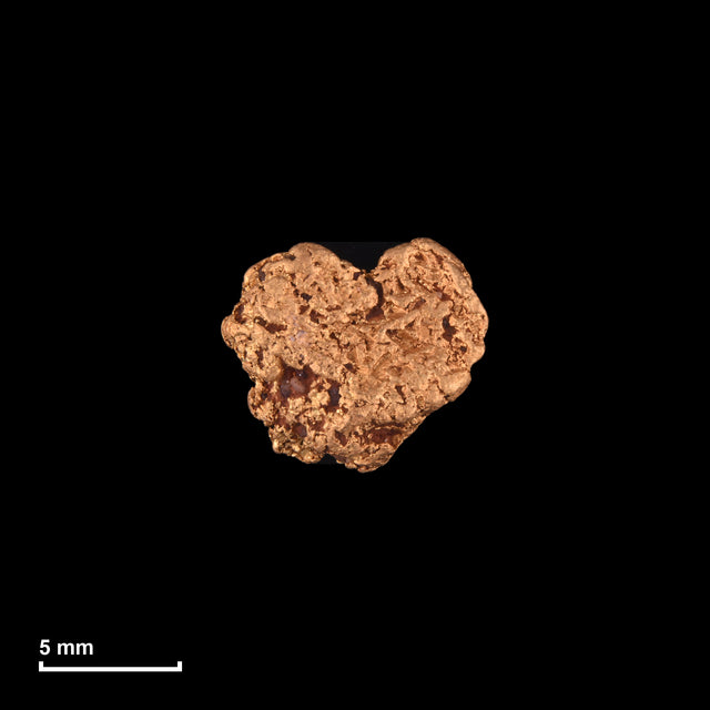 Goldnugget Nr. 26-0001 mit Maßstab: 9,3 × 8,2 mm bei 1,11 g