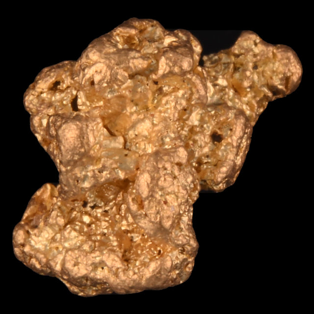 Goldnugget Nr. 26-0100 in der Nahaufnahme: Oberfläche und Struktur