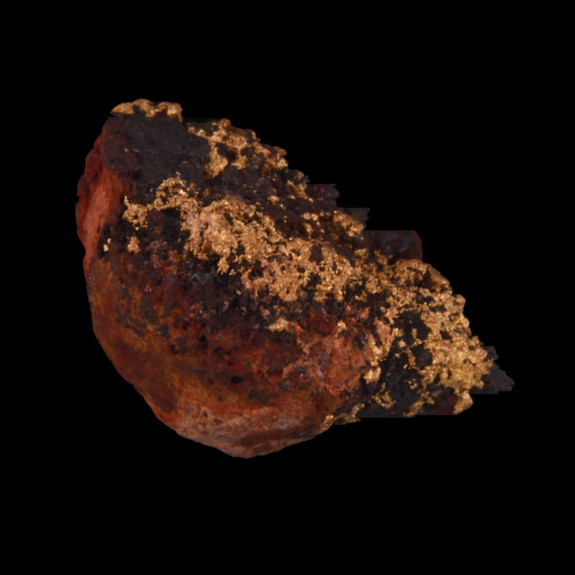 Goldnugget aus Leonora, Westaustralien, 1,16 g, Unikat Nr. 26-0298, freigestellt vor schwarzem Grund