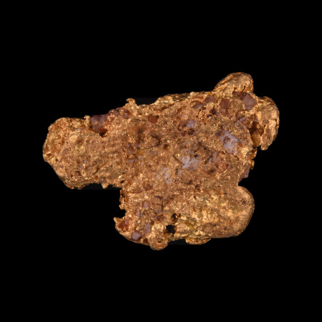Goldnugget aus Leonora, Westaustralien, 1,31 g, Unikat Nr. 26-0243, freigestellt vor schwarzem Grund