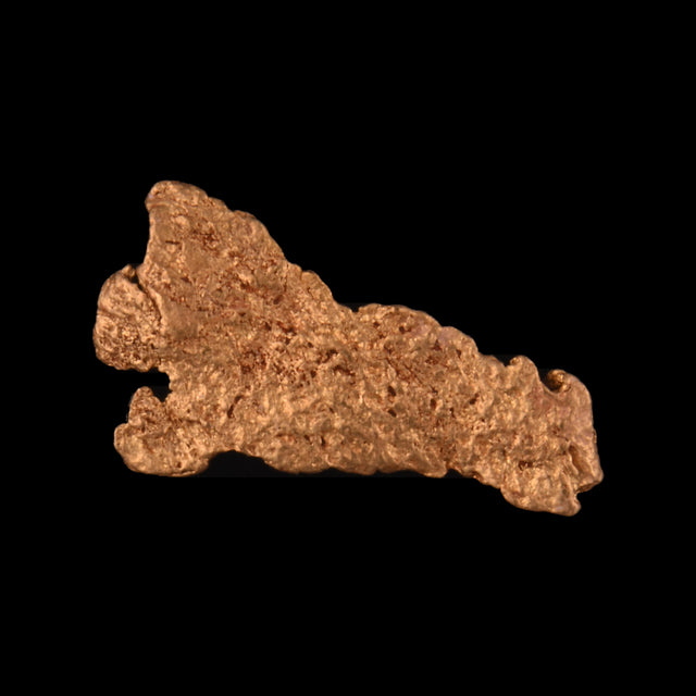 Goldnugget aus Leonora, Westaustralien, 1,41 g, Unikat Nr. 26-0170, freigestellt vor schwarzem Grund