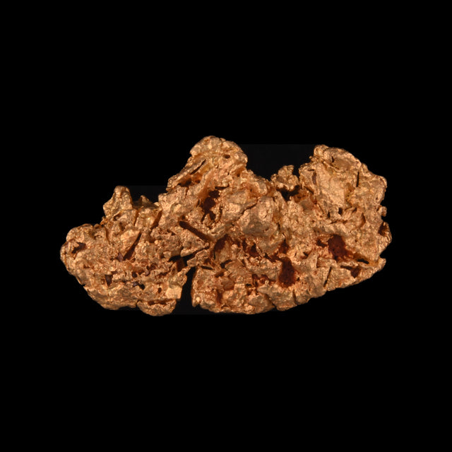 Goldnugget aus Leonora, Westaustralien, 1,42 g, Unikat Nr. 26-0242, freigestellt vor schwarzem Grund