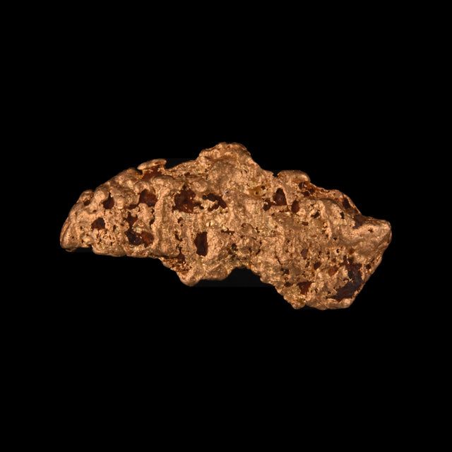 Goldnugget aus Leonora, Westaustralien, 1,43 g, Unikat Nr. 26-0245, freigestellt vor schwarzem Grund