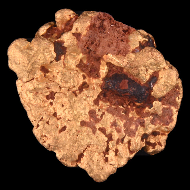 Goldnugget Nr. 26-0010 in der Nahaufnahme: Oberfläche und Struktur