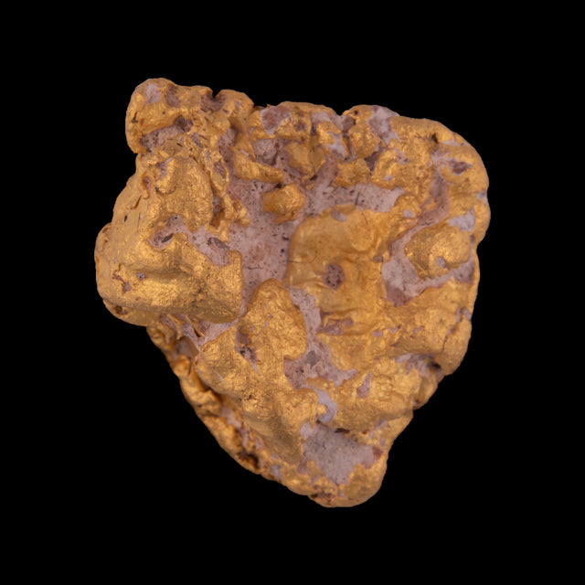 Goldnugget aus Leonora, Westaustralien, 18,06 g, Unikat Nr. 26-0263, freigestellt vor schwarzem Grund