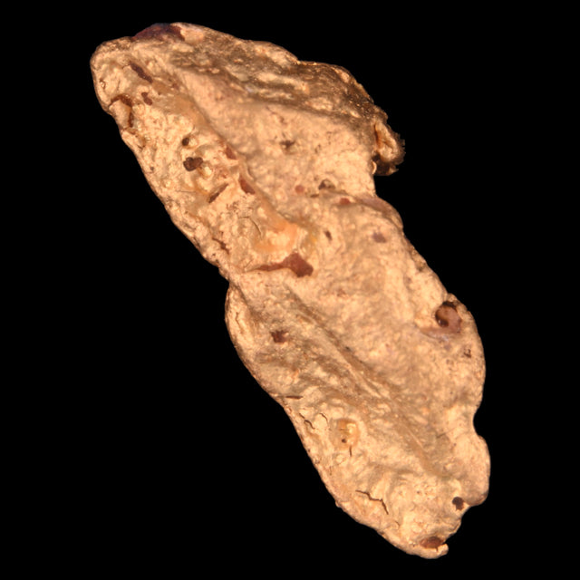 Goldnugget Nr. 26-0005 in der Nahaufnahme: Oberfläche und Struktur