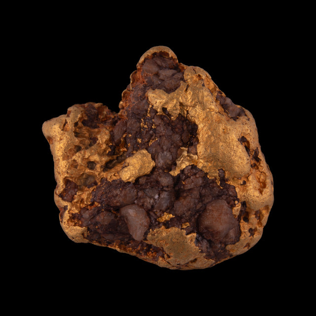 Goldnugget aus Leonora, Westaustralien, 21,55 g, Unikat Nr. 26-0274, freigestellt vor schwarzem Grund
