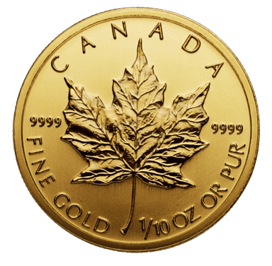 Goldmünze 5 Dollar Kanada 1/10oz Maple Leaf