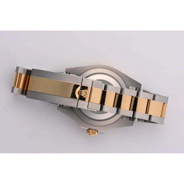 Rolex Submariner Date 126613LB Bluesy Oyster-Faltschließe mit Rolex-Krone am Rolesor-Armband