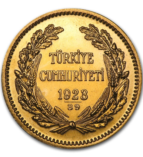 Türkiye Cumhuriyeti 100 Piaster Goldmünze