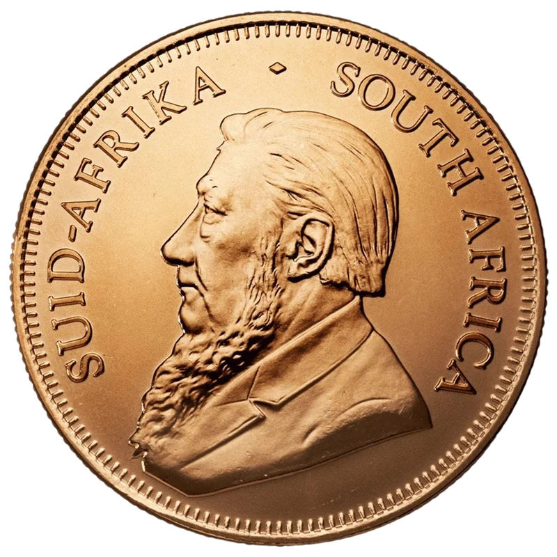 Krügerrand, Vorderseite mit Paul Kruger